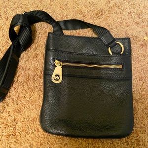 Michael Kors black leather crossbody